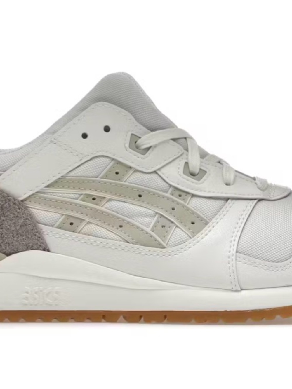 ASICS White Sneaker with Light Gray Accents